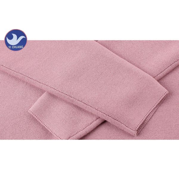 Double V Neck Womens Knit Pullover Sweater Drop Shoulder Chunky Loose Top