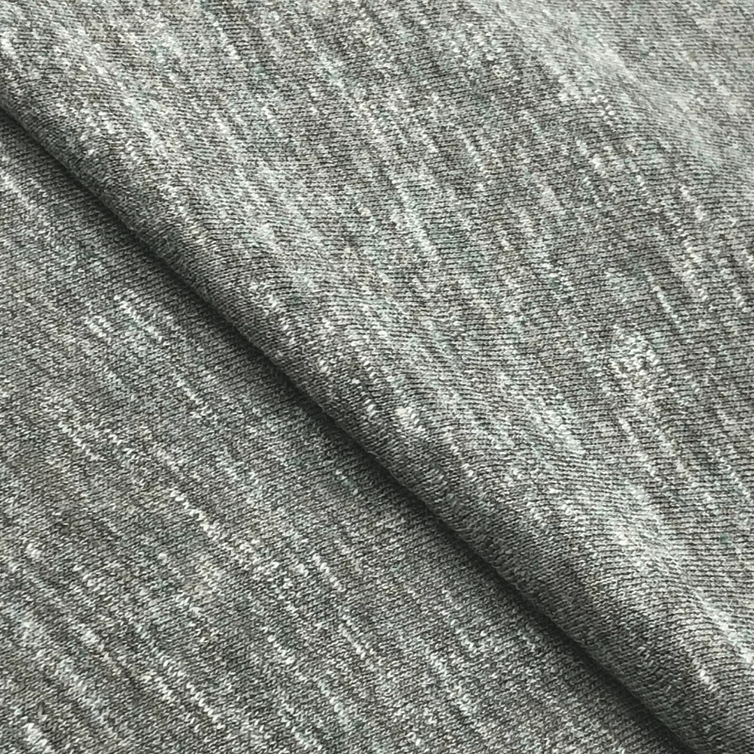 Jinsuo Grey Melange 4 Ways Stretch Woven Fabric with Medium Weight and 130*70 Density