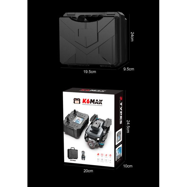K6 Max Drone Wifi Foldable Remote Control Helicopter Perfect for Thrilling RC Dron Toy Gifts