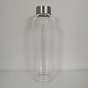 350ml High Borosilicate Material Water Cup with Stainless Steel Lid