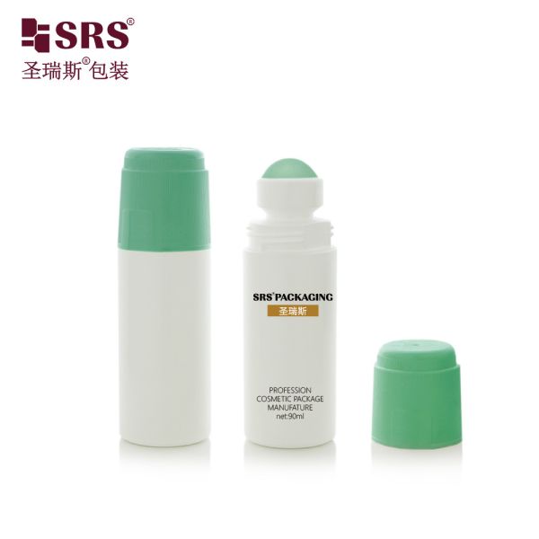 RPPDF-90ML Round Shape Plastic Pain Relief Gel Roll On Roller Ball Bottle Applicator Packaging
