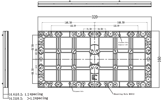 Textured LED Art Screen Chameleon Series 320*160 Mm Dual-mode Display