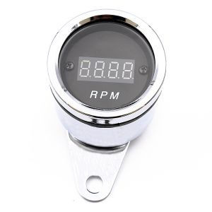 Round Digital Rpm Gauge , Electrochromism Led Digital Display Tachometer