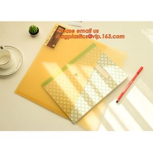 A4 Double pockets PP document wallet plastic pockets file folder, A4 size L