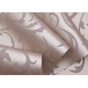 Elegant Non - woven Modern Removable Wallpaper / Leaf Pattern Wallpaper