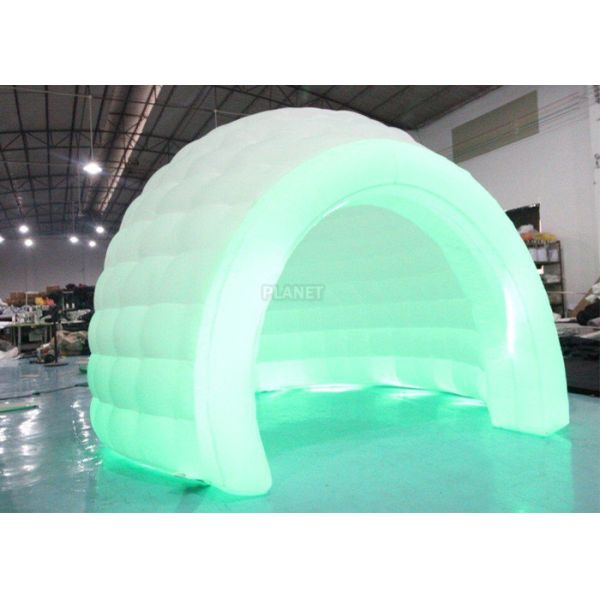 Buy Colorful LED Light Giant Inflatable Igloo Dome Tent With Tunnel Entrance at wholesale prices