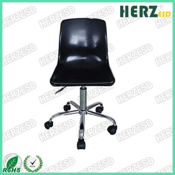 Black Plastic Black Ergonomic Industrial Chairs With Grounding Conductive Metal