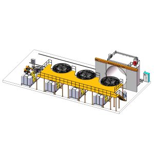 Shuttle Rotomolding Machine Oven Moveable 3000mm