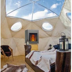 7M Camping Clear Geodesic Dome Tent With Insulation Dome Party Tents Outdoor