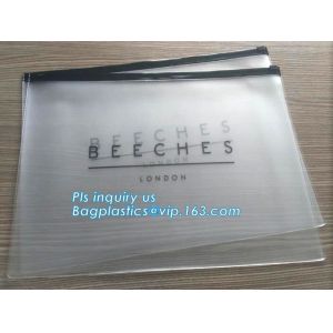 Cosmetic Packaging Customized Clear PVC Travel Slider Bag/Manufacture pvc