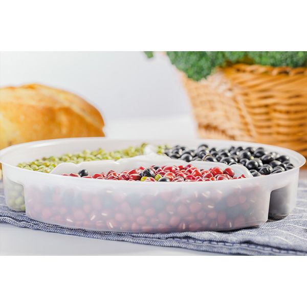 Buy Hot Foods Disposable Plates With Dividers Oil Resistant Diameter 160mm at wholesale prices