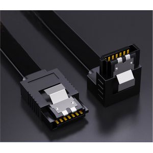 110 SATA Cable 7PIN/250mm/26AWG SATA 3.0 High Speed SSD Serial Cable 90° Elbow