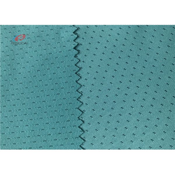 Grean Colour Sports Mesh Fabric , Polyester Spandex Blend Fabric For Garment Sports