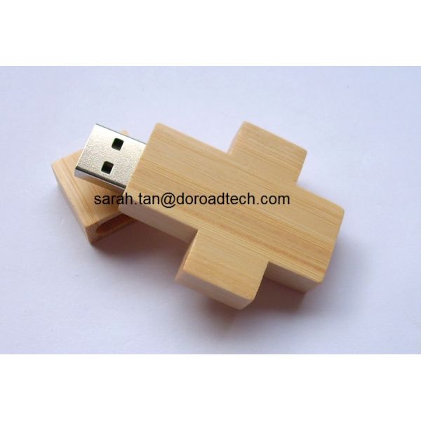 Original Real Capacity Wood Cross-shaped USB Flash Drives