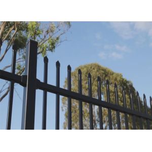 wholesale tubular steel fence,hot selling security top crimped spear fence 1.8m