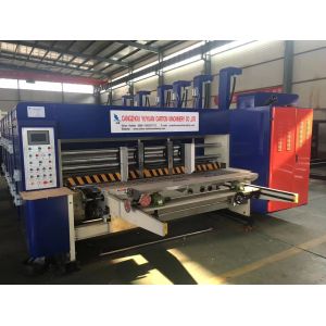 Auto Feeding Printing Slotting Folding Gluing Strapping Line for Corrugated