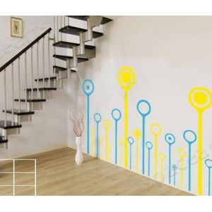 Artificial Carving Tree Decoration Wall Flower Stickers F175