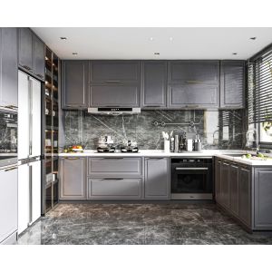 European White Modular Kitchen Cabinet with MDF Doors