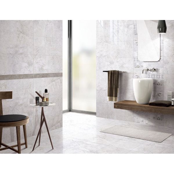 Buy 300x600mm Grey Marble Glazed Ceramic Bathroom Wall Tiles at wholesale prices