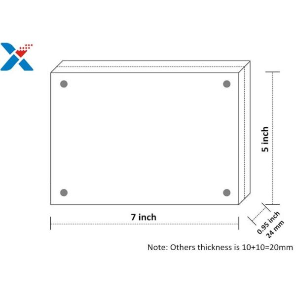 Clear Double Sided Acrylic Block Photo Frame , Acrylic Magnetic Picture Frames