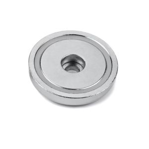 D42mm Pot Magnet with Round Cup Neodymium Magnetic Base and Strong Displacement