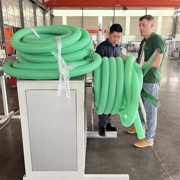 Double Wall Pipe Extrusion Machinery , Plastic Corrugated Pipe Extrusion Line SGS