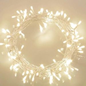 Quality IP65 Battery Operated String Lights 11M Warm White Outdoor Clear 100 LED for sale