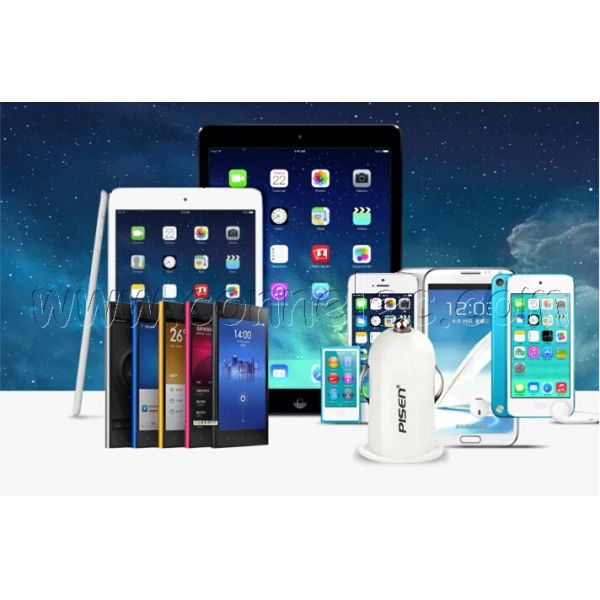 original Pisen car charge, car charge for all cell phone models, original Pisen charger