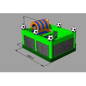 Soccer Football Inflatable Jumping Castle Digital Printing 3 Years Warrenty