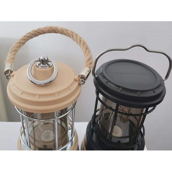 Vintage Rechargeable Led Camping Lantern Lights For Tents Table Decoration