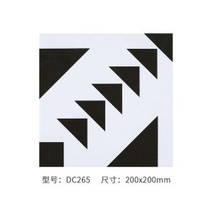 Black White Ceramic Rustic Tile 20x20cm AAA Grade Non-Slip