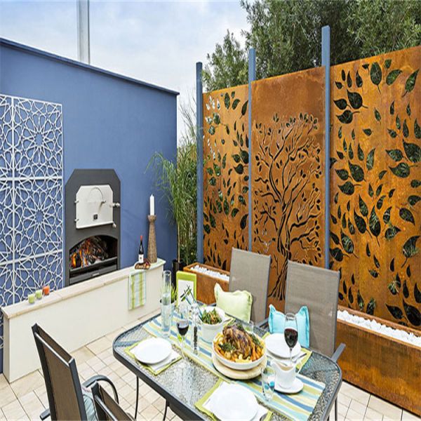 Metal Garden Products Garden Fence Corten Steel Screens