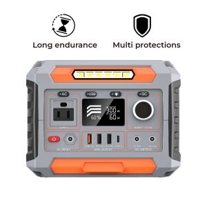 300W 270Wh Portable Solar Camping Power Station With Pure Sine Wave Inverter