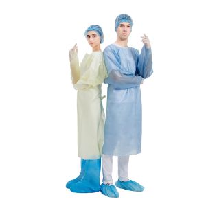 SMMS Disposable CPE Gown , Disposable Plastic Suit Apron neck