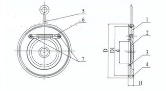 Carbon Steel 4 Wafer Check Valves , PN16 Water Single Disc Check Valve