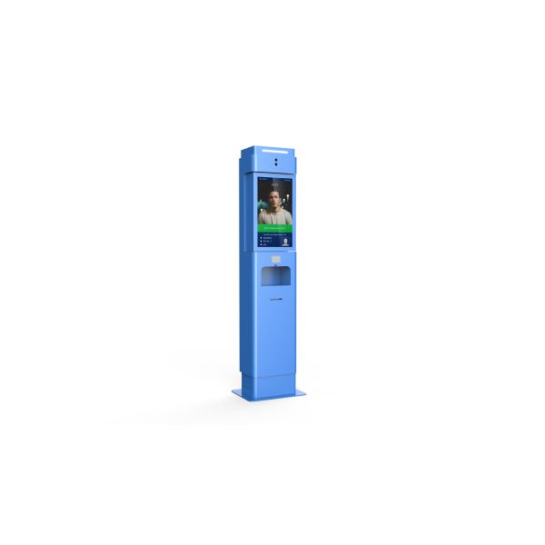 21 Inch Face Recognition Machine Infrared Contactless Thermometer Kiosk With