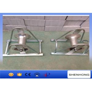 Straight Line Electrical Cable Roller Aluminum Wheel Galvanized φ140x160mm