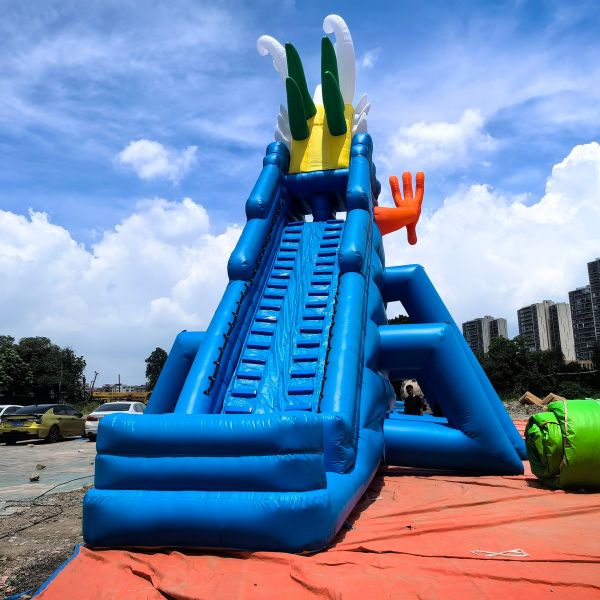 Buy Inflatable Water Slide High Long Slide Dragon Model with Thick Pvc Good Quality Plus Water Pool for Kids Outdoor Playground at wholesale prices