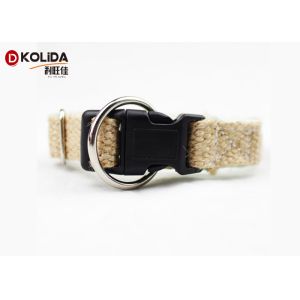 Soft Hemp Material Nylon Dog Collars Easy Clean For Large Medium Small Dogs