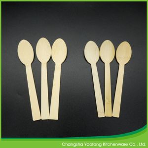 Biodegradable Eco Friendly 170mm Disposable Bamboo Knives ,Forks Spoons