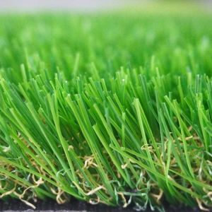 Quality 4Cm Lawn Artificial Carpet Grass Double Wave Monofilament 12400 Detex for sale