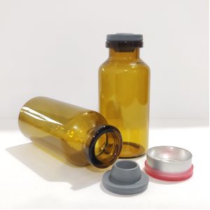 Pharmaceutical Vaccine Tubular Glass Vials Borosilicate Glass Bottle With Rubber