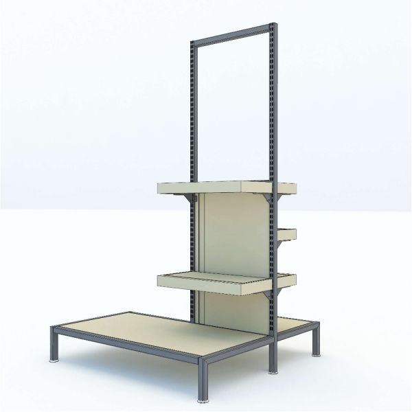 Buy Modular Supermarket Shelving System with 500kg Load Capacity at wholesale prices