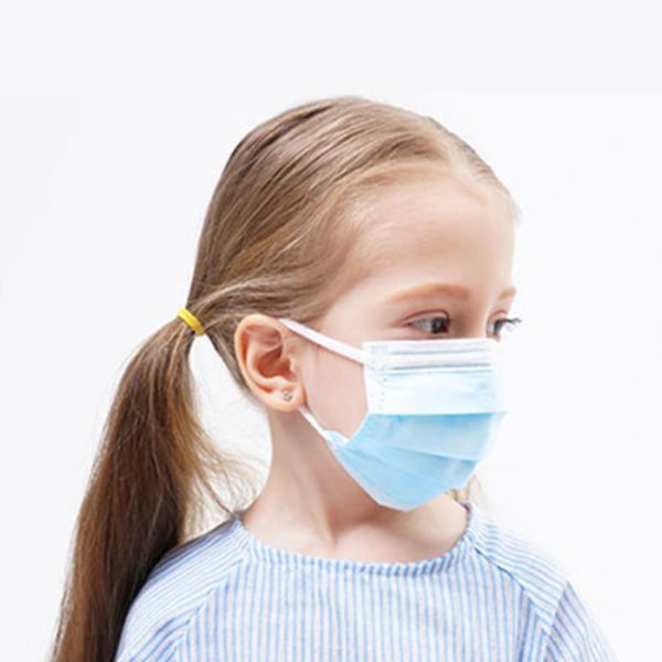 Buy Blue Melt Blown Non Woven Fabric Children Face Mask at wholesale prices
