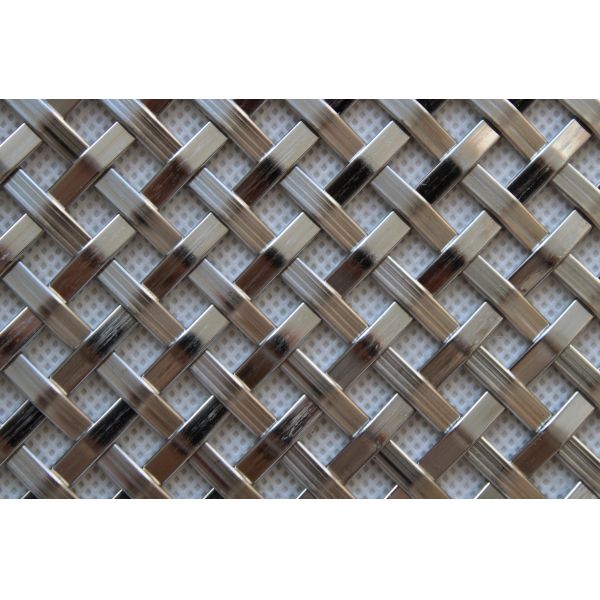 1.8kg/Sqm-12kg/Sqm Architectural Metal Mesh Fabric For Ceilings PVDF Powder Coating