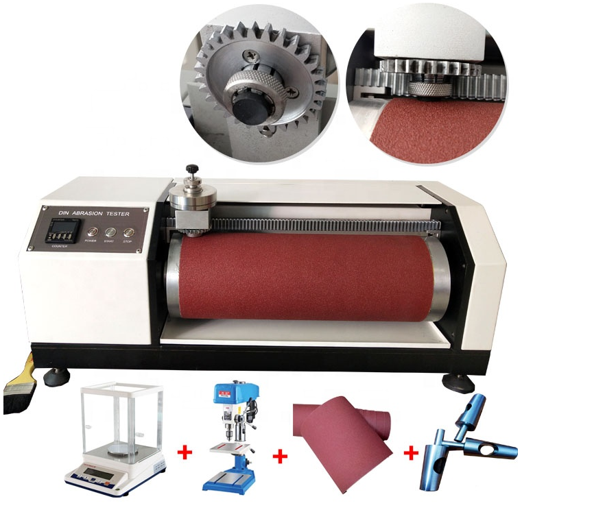 150mm Rubber Iso 4649 Abrasion Test Rubber Shoe Soles Friction