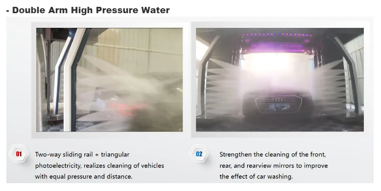 Touch Free Full Automatic Car Wash Machine System with Air Dryer ISO14001 Certified