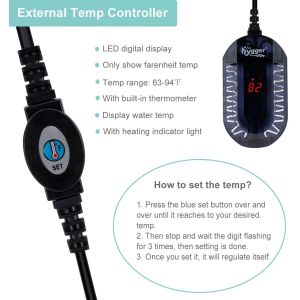 Adjustable 100W Automatic Aquarium Heater 13 Gallon