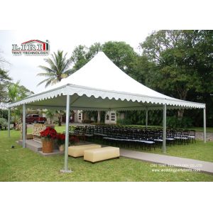 China Pop Up Aluminum Pagoda Outside Gazebo Tent With White Color Roof / Sidewall on sale