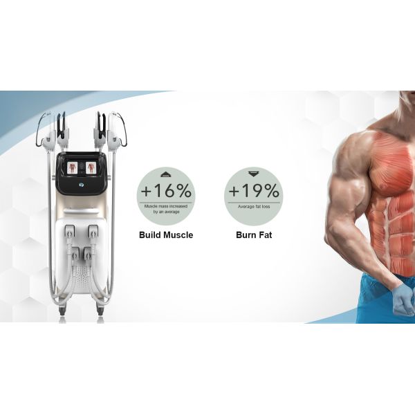 SANHE 4 Handles EMS RF Body Sculpt Electric Muscles Stimulate Body Slimming Skin Tightening EMS + RF Machine